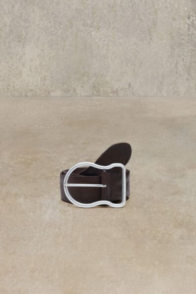 Desigual Women's Wide leather buckle belt