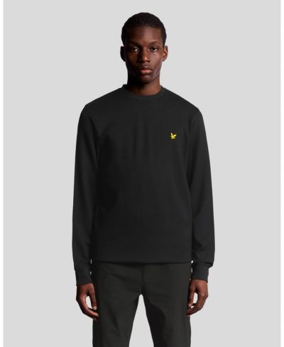 Мужская флисовая кофта Lyle & Scott с длинным рукавом и круглым вырезом