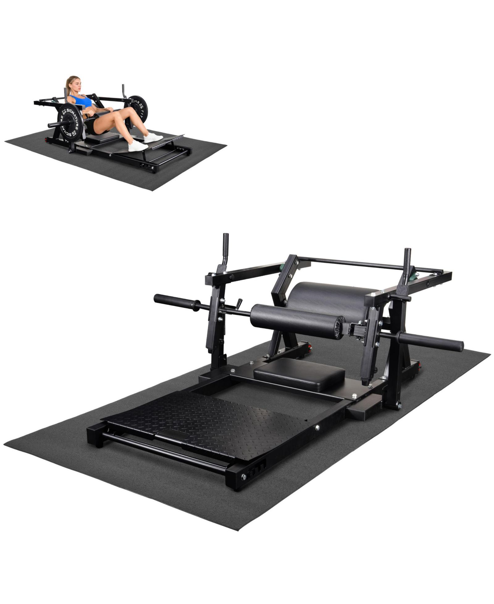 BalanceFrom Fitness Hip Thrust Machine, Adjustable Synclock Lever for Home Gym