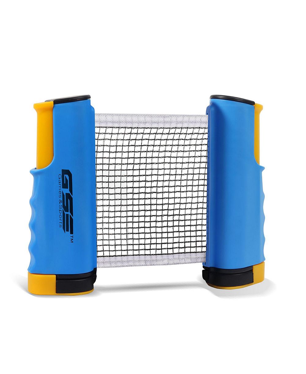 GSE Games & Sports Expert Adjustable Retractable Table Tennis Net & Post. Anywhere Ping Pong Net & Clamps