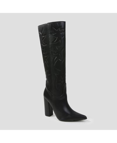 BERNESS Women's Antonella Western High-Heeled Boots