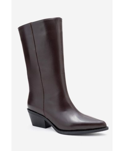 Forever & Always  Women's Shoes Juana Leather Pointed Toe Boot