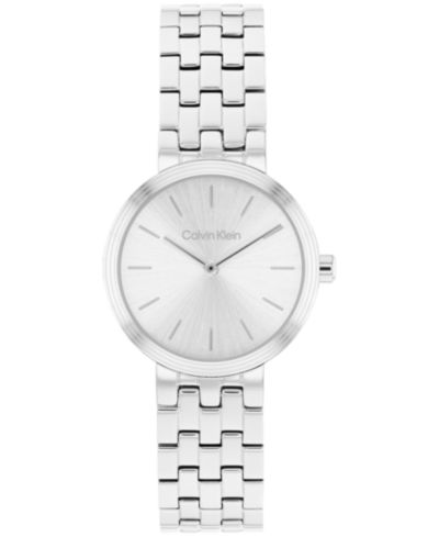 Женские часы Calvin Klein Forme Silver Tone Stainless Steel Mesh 26mm