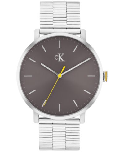 Мужские часы Calvin Klein Real Silver Tone Stainless Steel Mesh Bracelet, 42mm