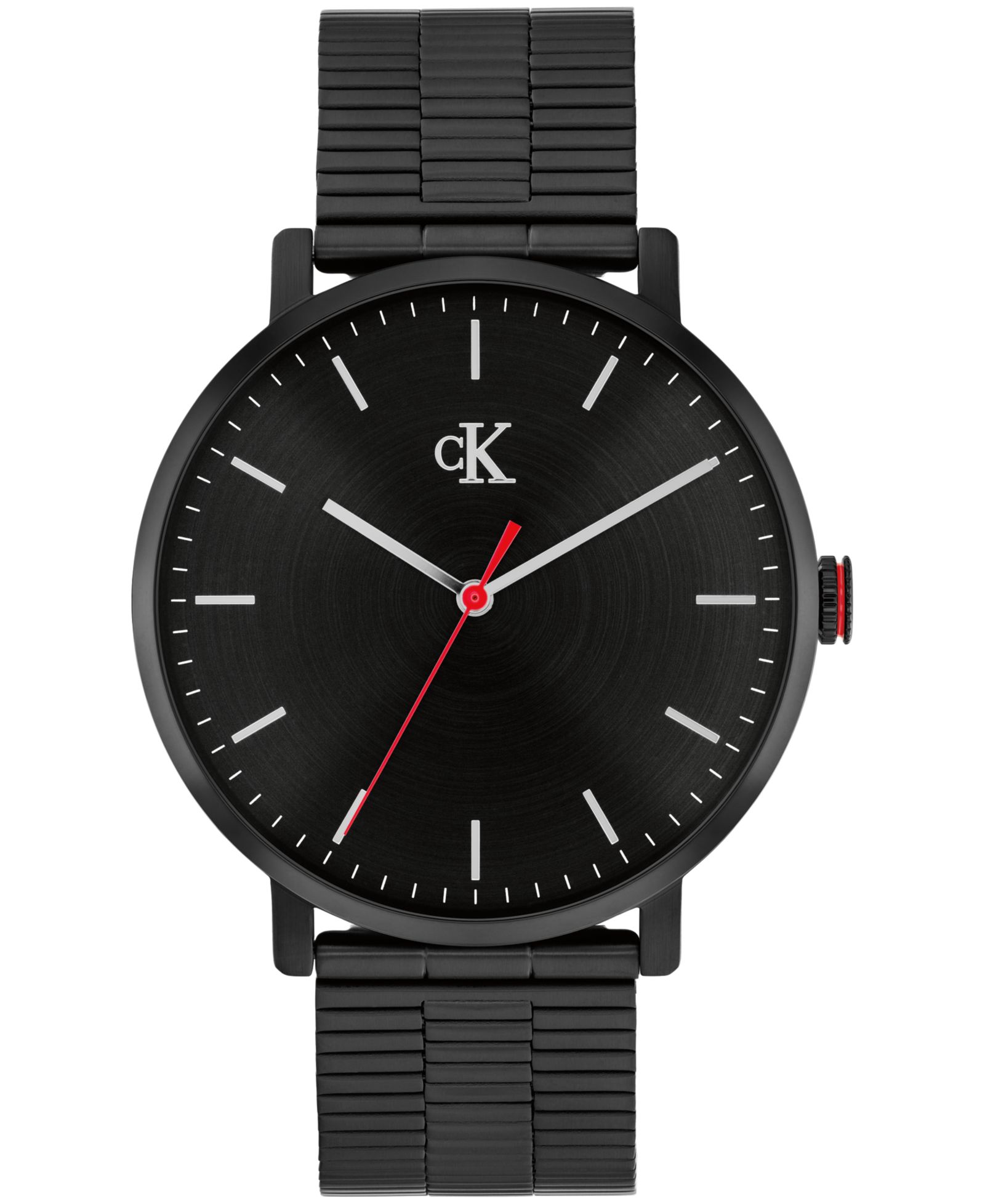 Calvin Klein Men's Real Ionic Plated Black Steel Mesh Bracelet Watch, 42mm