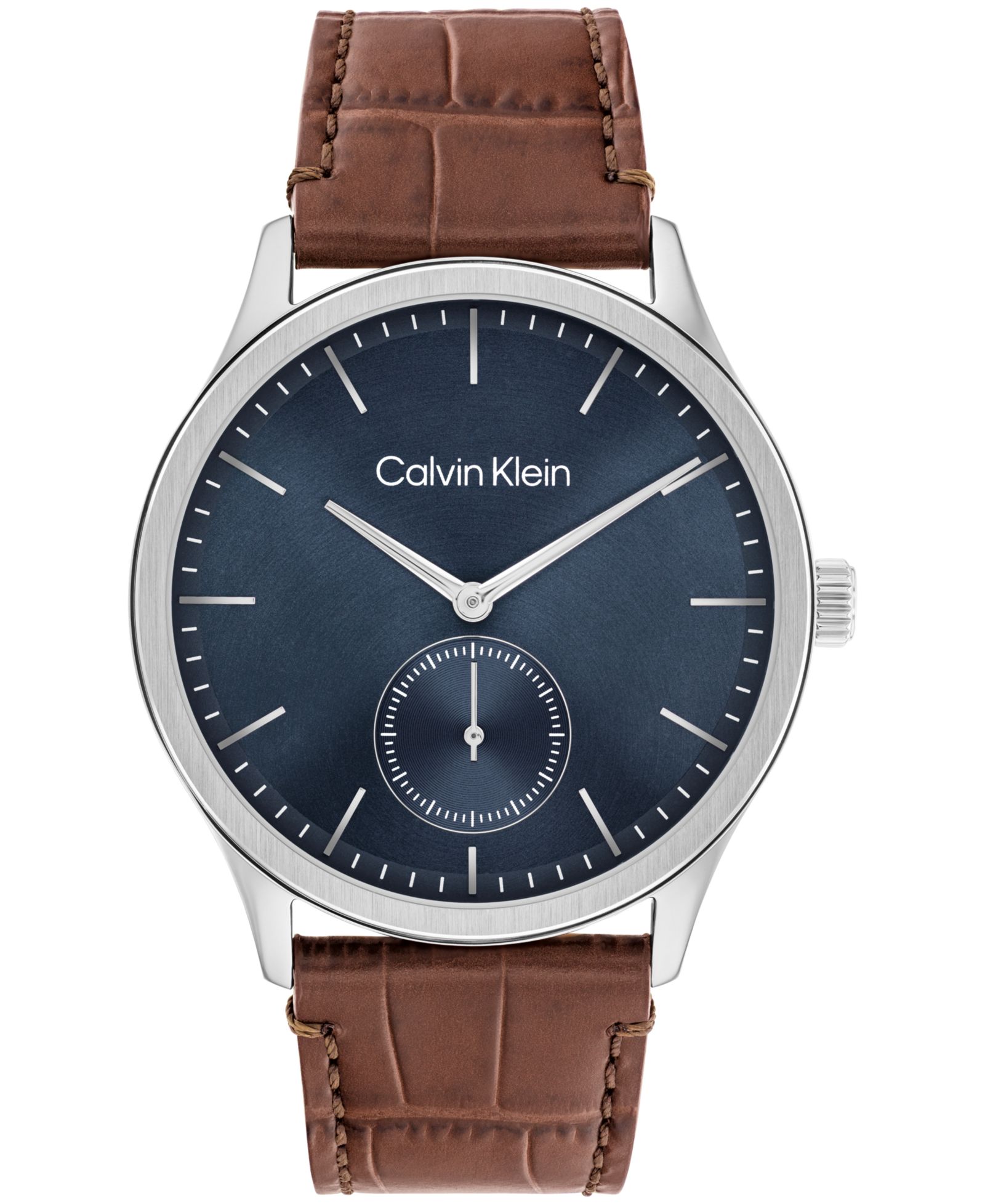 Часы Calvin Klein Men's Tailored Brown Leather Strap, 42mm