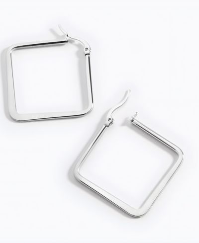 Mint & Lily Geometric Girl Boss Hoop Earrings