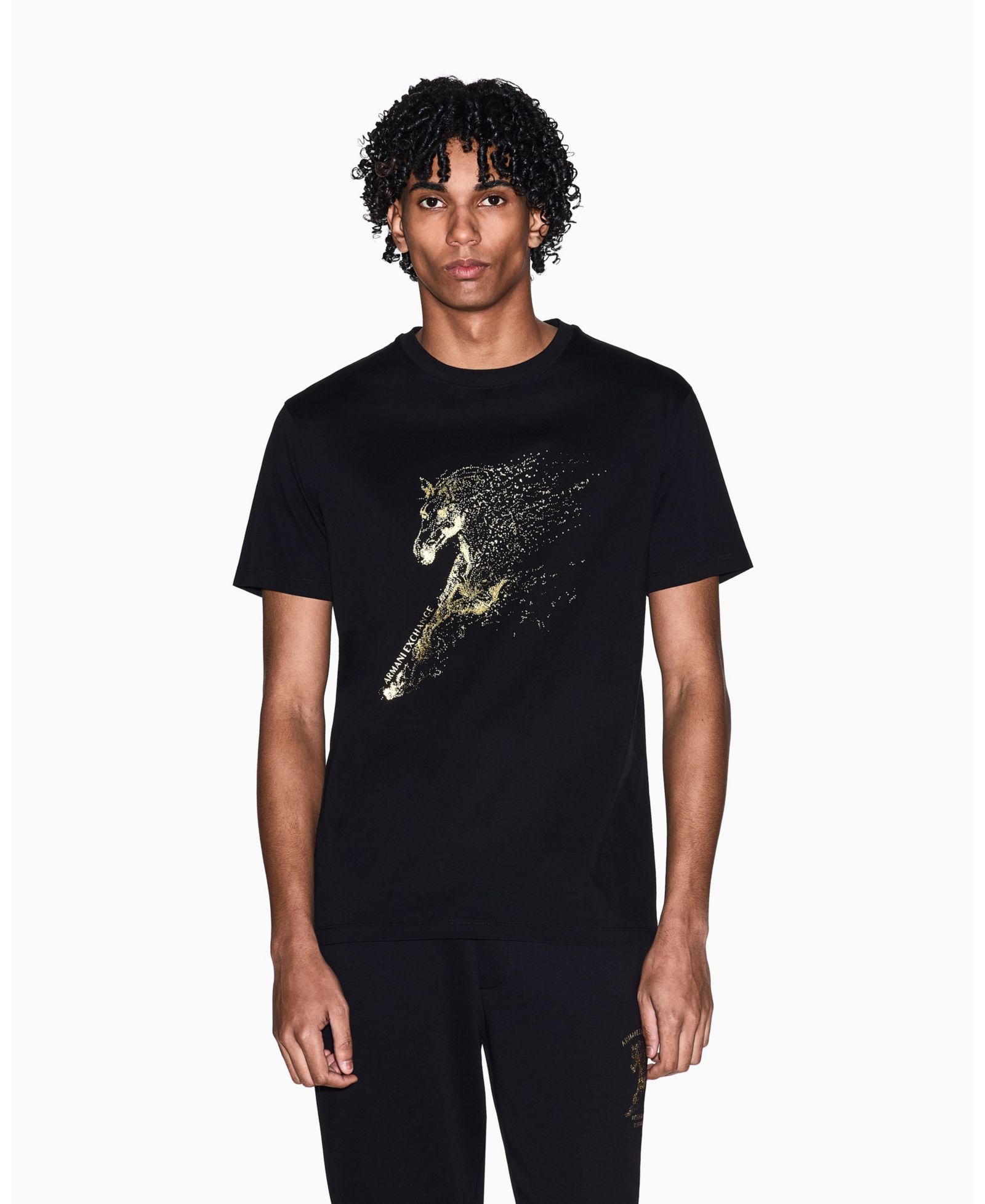 A|X Armani Exchange Men's Lunar New Year Mercerized Cotton Graphic T-Shirt