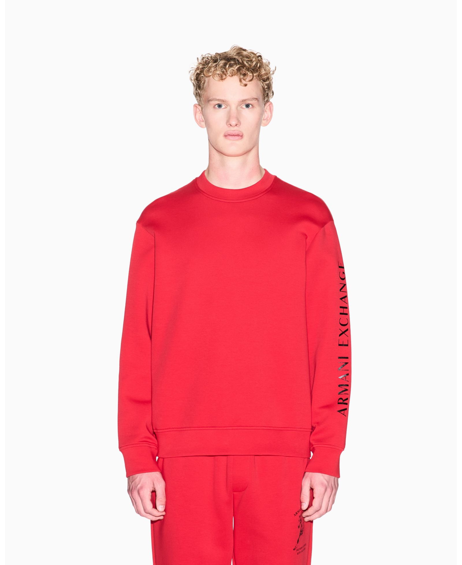 A|X Armani Exchange Men's Lunar New Year Back Graphic Crew Neck Sweatshirt