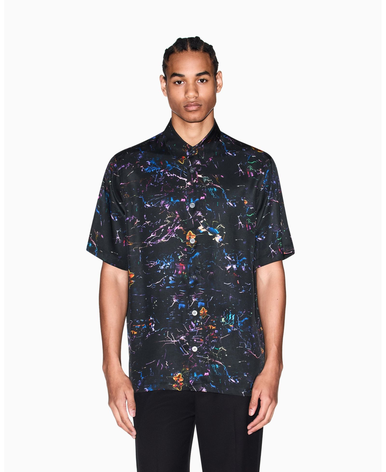 Мужская рубашка A|X Armani Exchange Short Sleeve Silky Printed Button Up