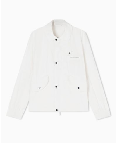Мужская спортивная куртка A|X Armani Exchange White Edition из нейлона