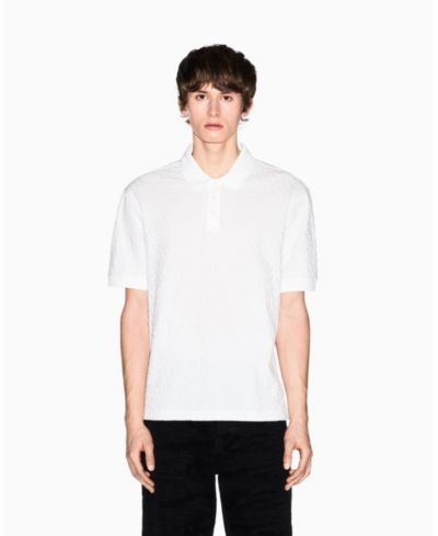 Мужская рубашка-поло A|X Armani Exchange Short Sleeve Mercerized Cotton All Over Logo Print