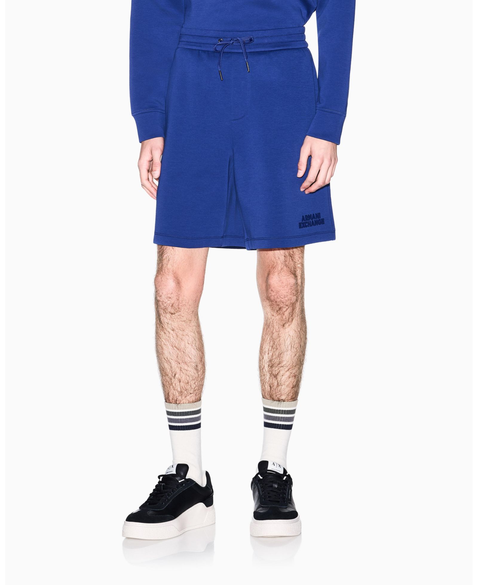 A|X Armani Exchange Men's Elevated Logo Fleece Shorts