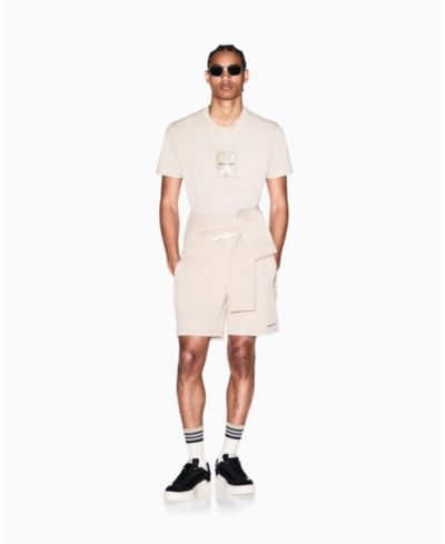 A|X Armani Exchange Men's IBIZA X Leaf Box Print T-Shirt