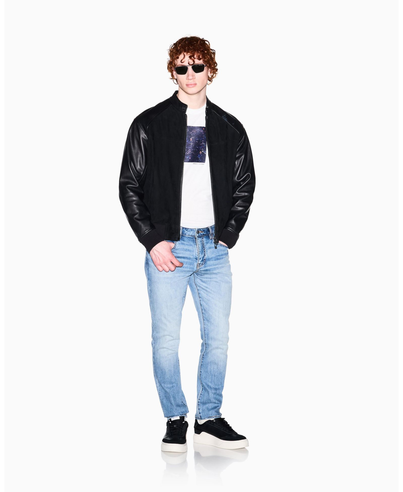Мужская футболка A|X Armani Exchange с цветочным принтом и коротким рукавом