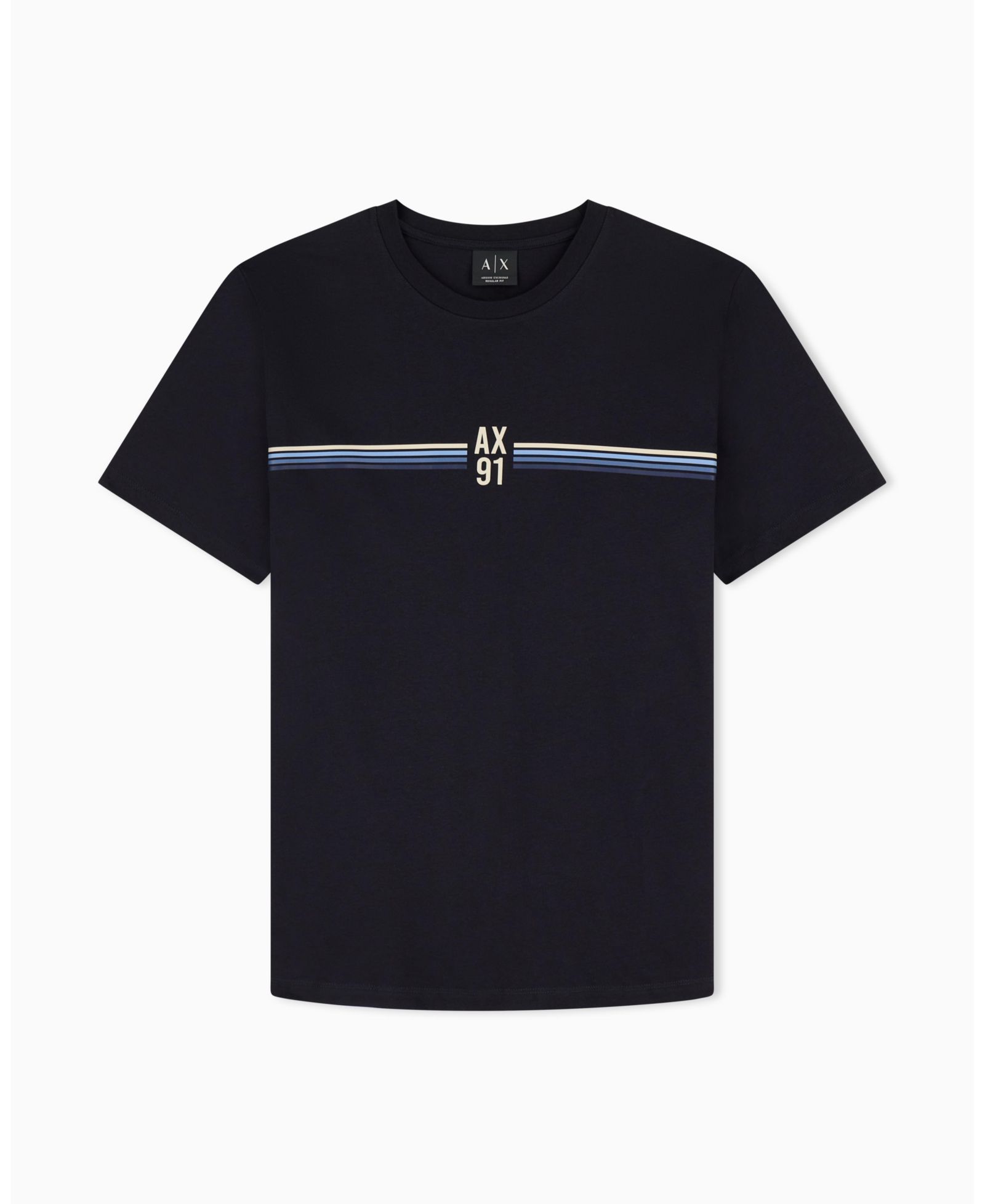 A|X Armani Exchange Men's 91 4 Stripes Stripe Cotton T-Shirt
