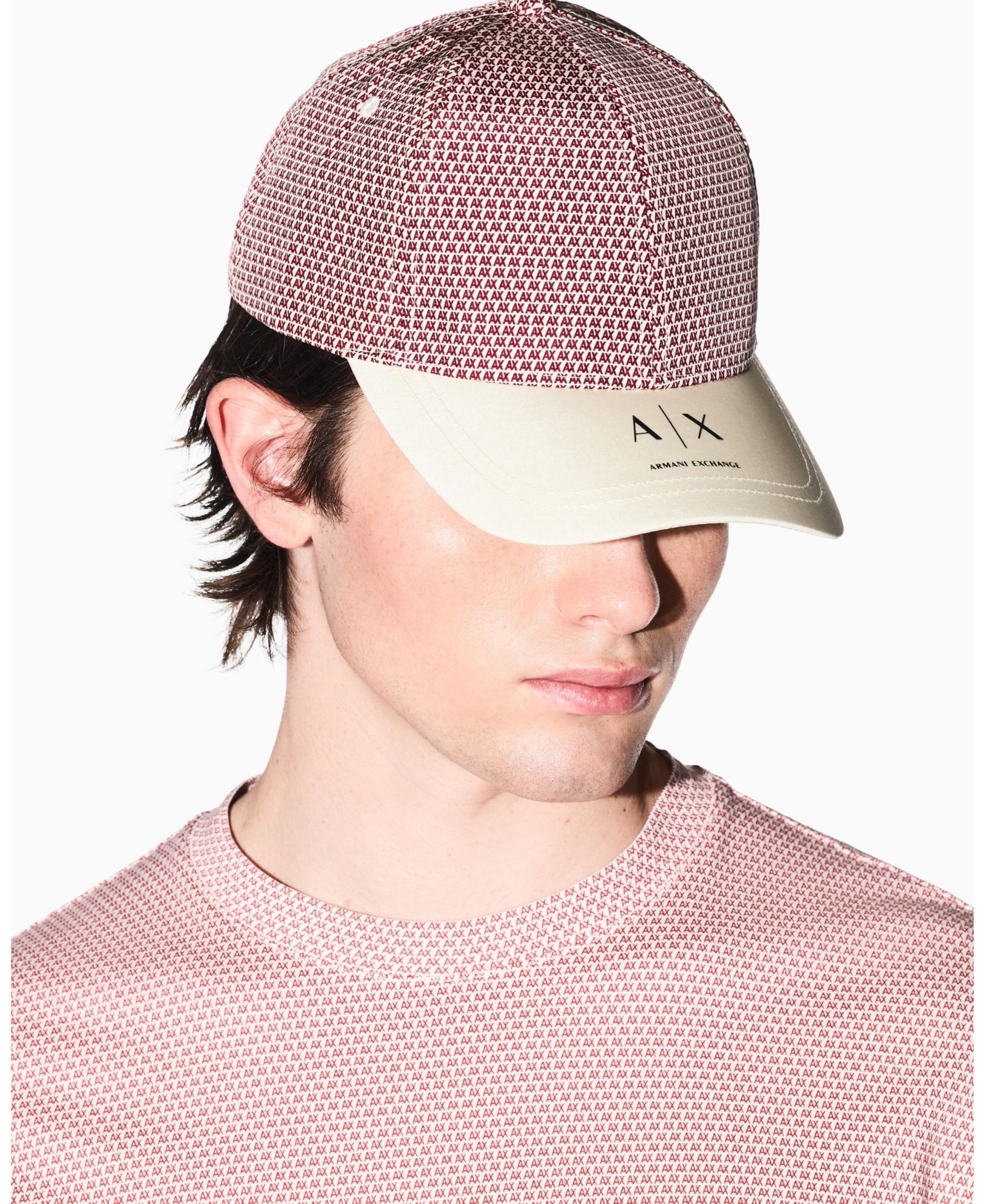 Мужская нейлоновая кепка A|X Armani Exchange с логотипом по всему полотну