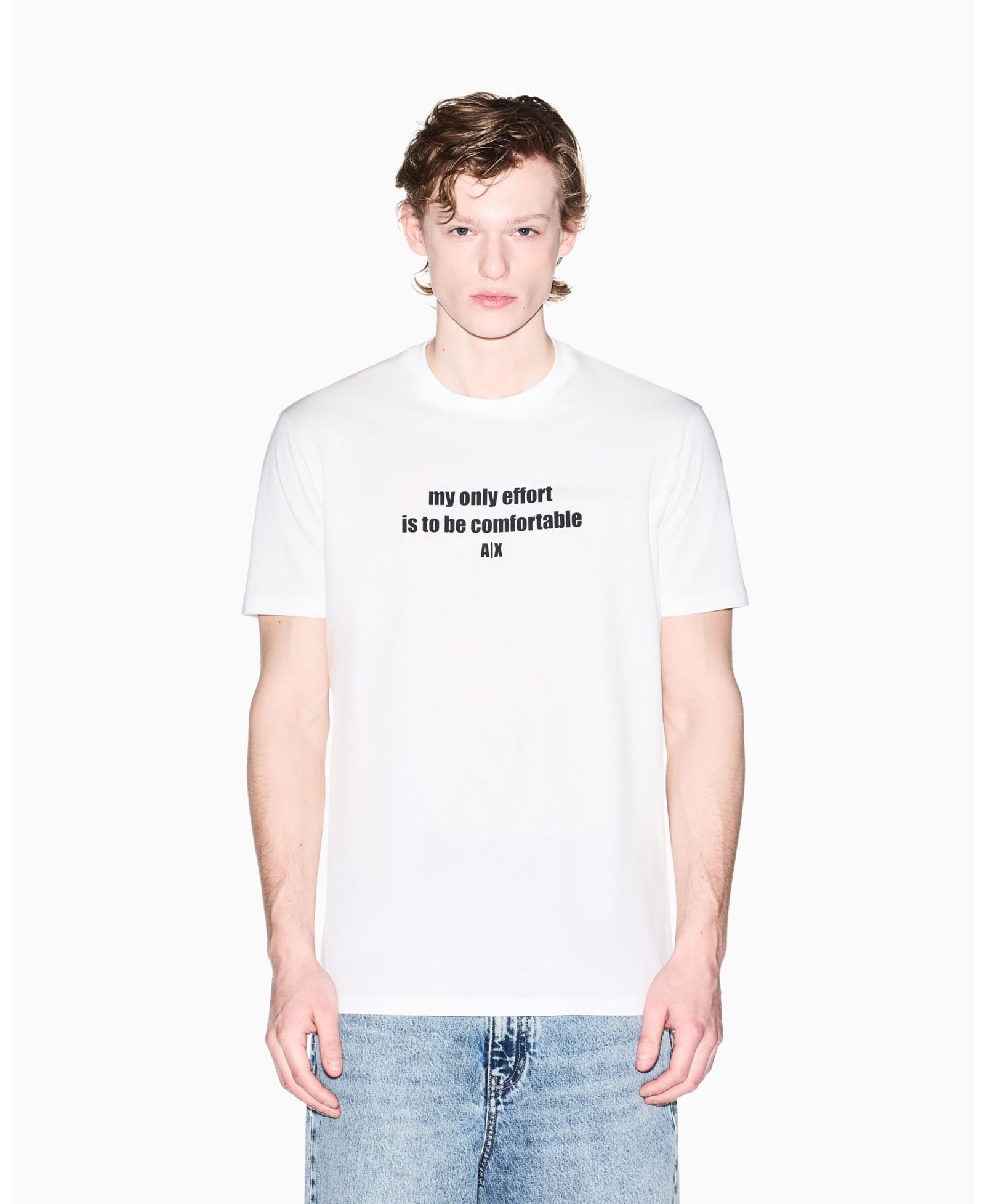 A|X Armani Exchange Men's Short Sleeve Fun Wording T-Shirt