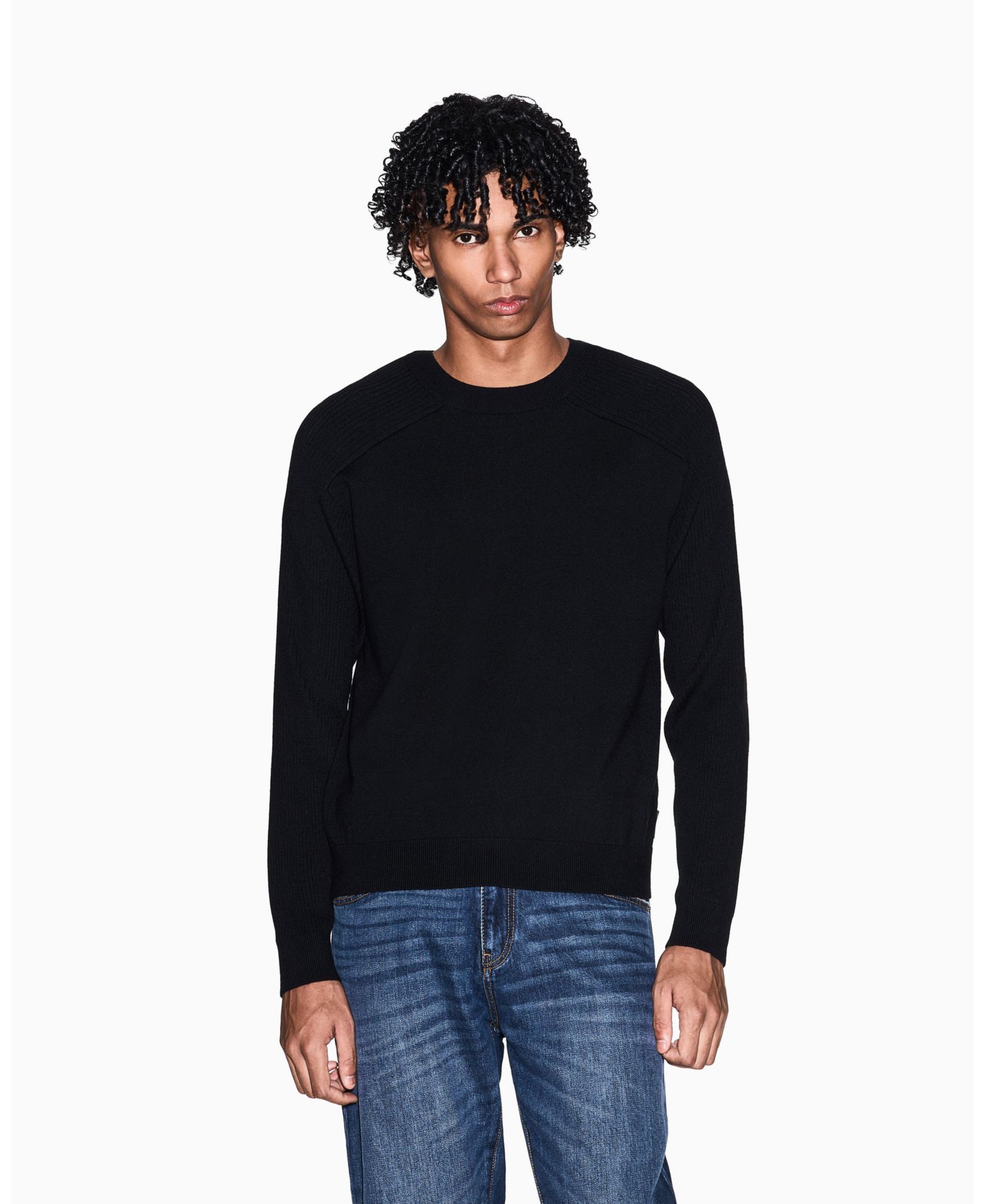 Мужской джемпер A|X Armani Exchange Men's Wool Cotton Blend Crew Neck