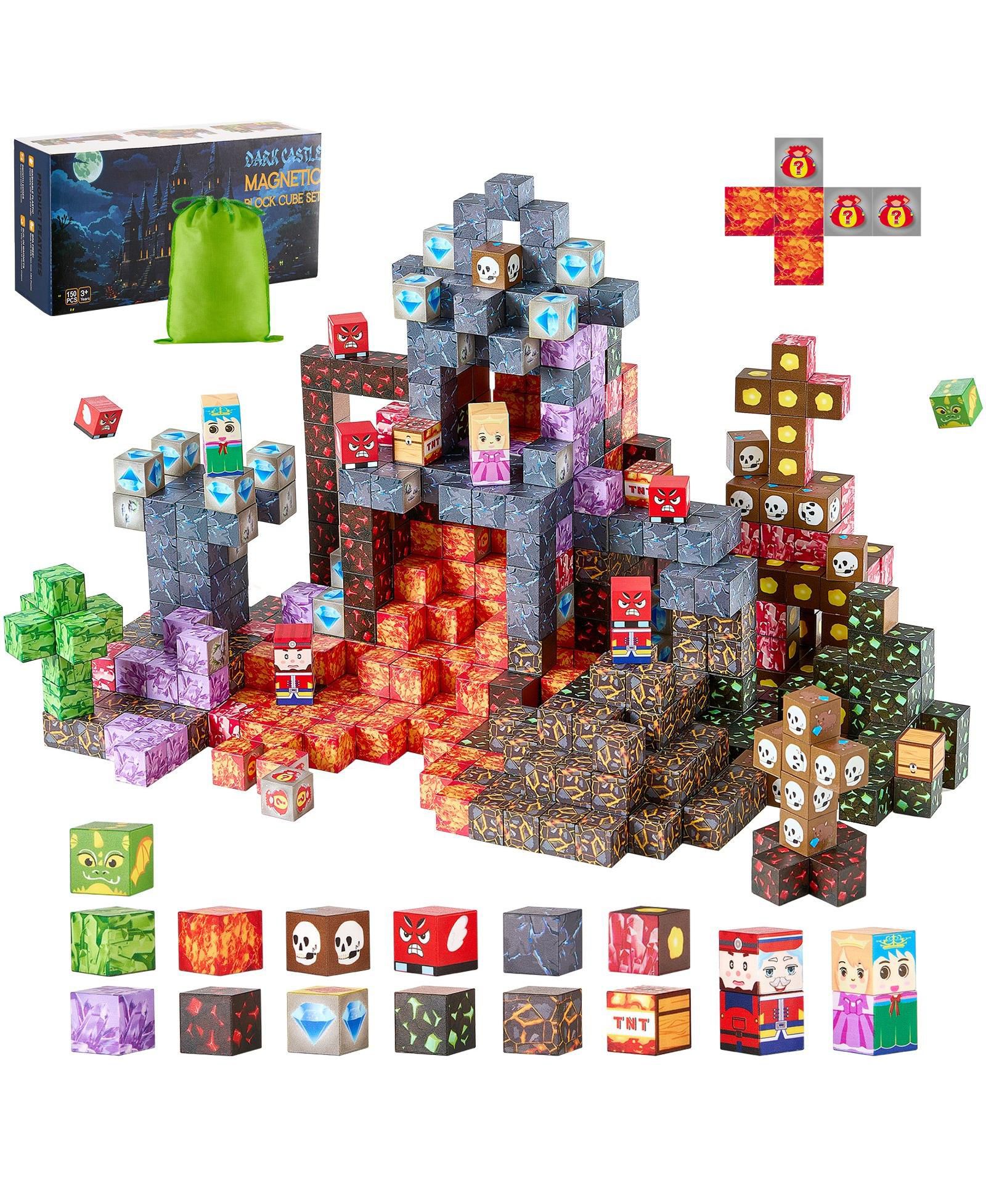 SUGIFT Магнитные блоки Dark Castle STEM игрушка для детей, 150 штук