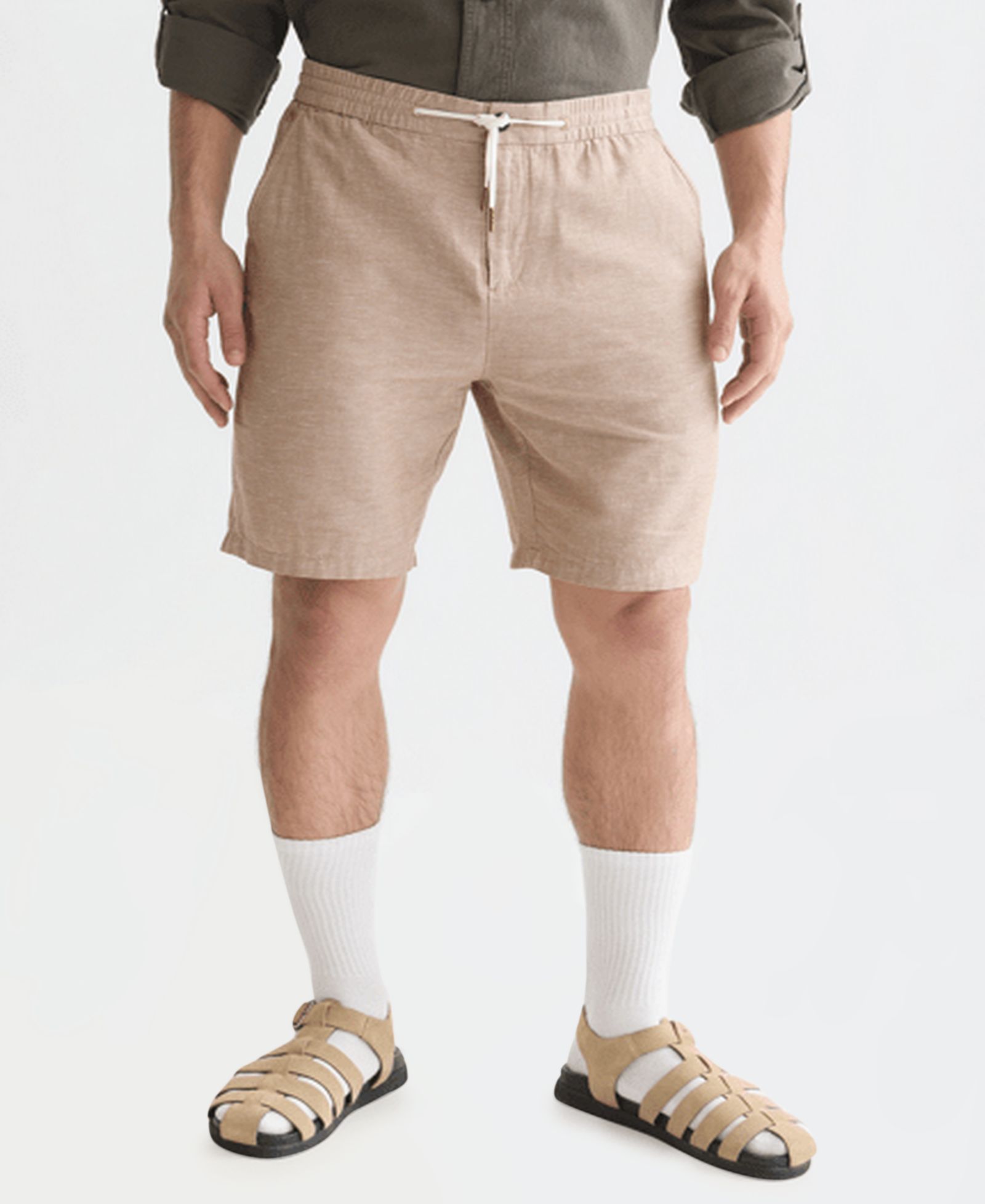 SCOTCH & SODA Men's Regular-Fit Linen-Blend Shorts