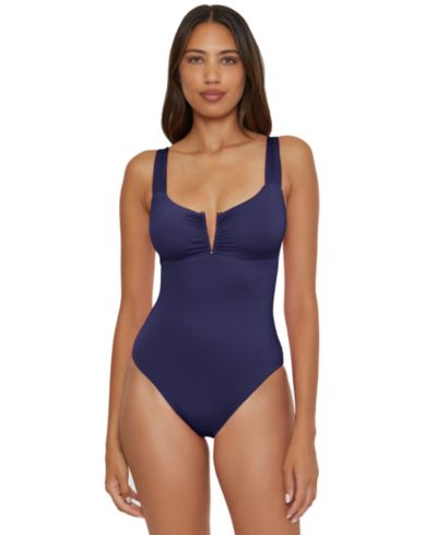 Becca Женский слитный купальник V-Neck One-Piece