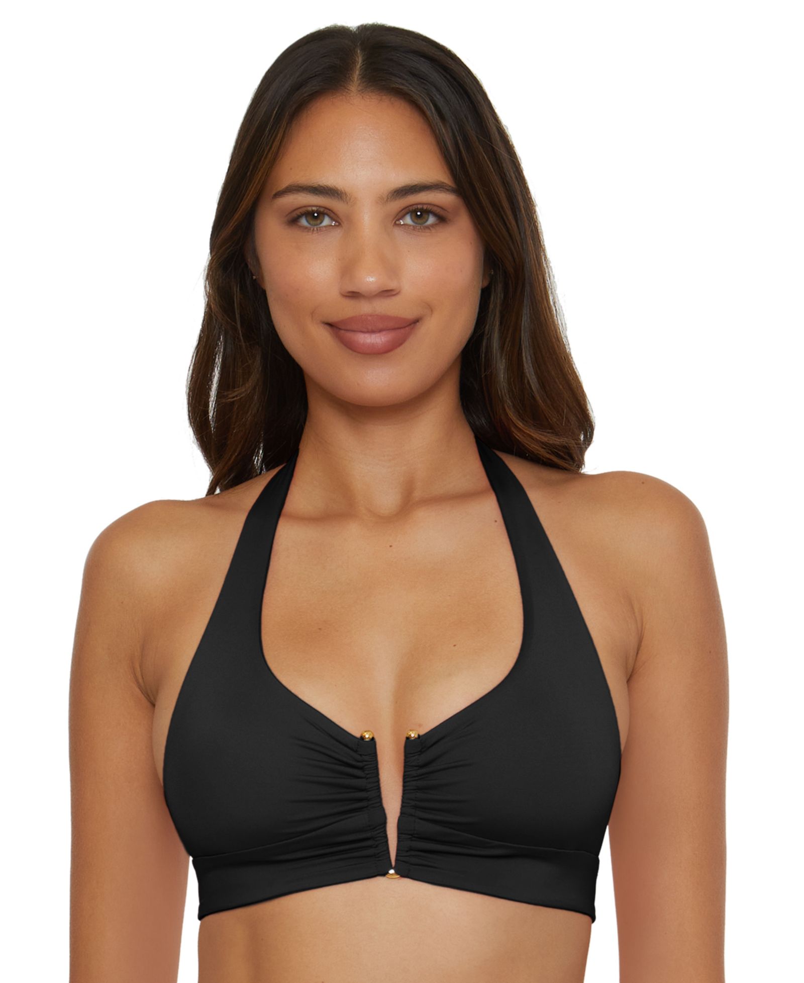 Becca Женский топ для плавания с V-образным вырезом и halter-вырезом