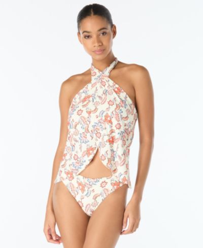 Женский топ-танкини Vince Camuto Cross-Over Printed