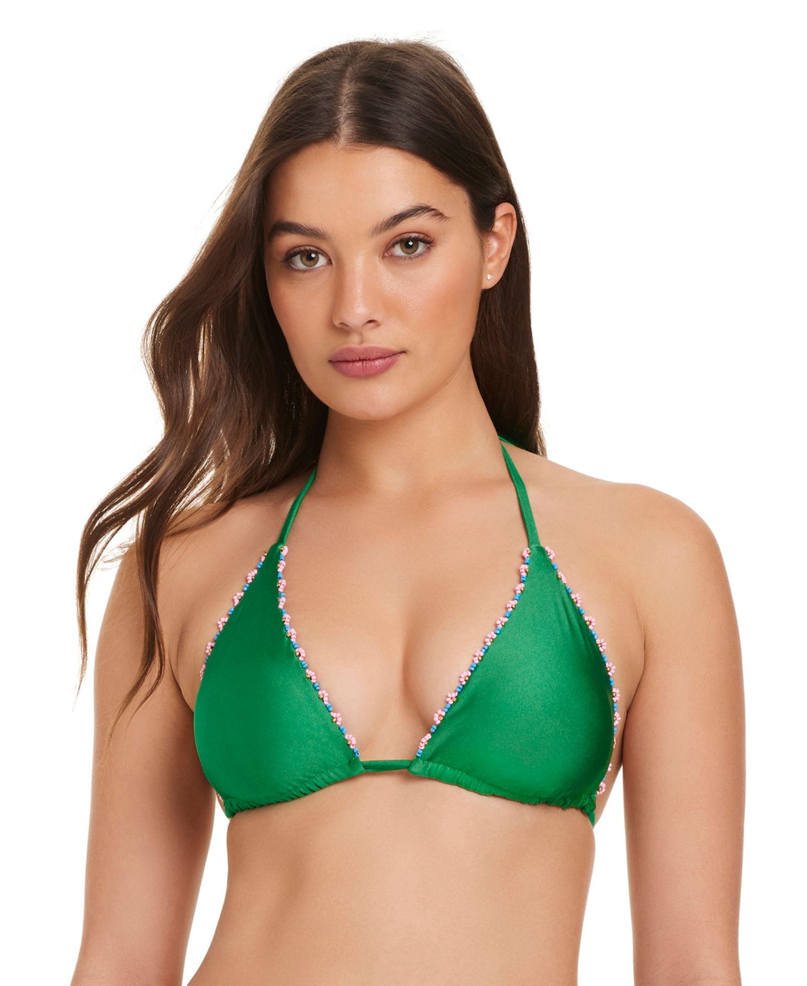 Red Carter Women's Spring Break Floral Classic V-Neck Floral Bikini Top