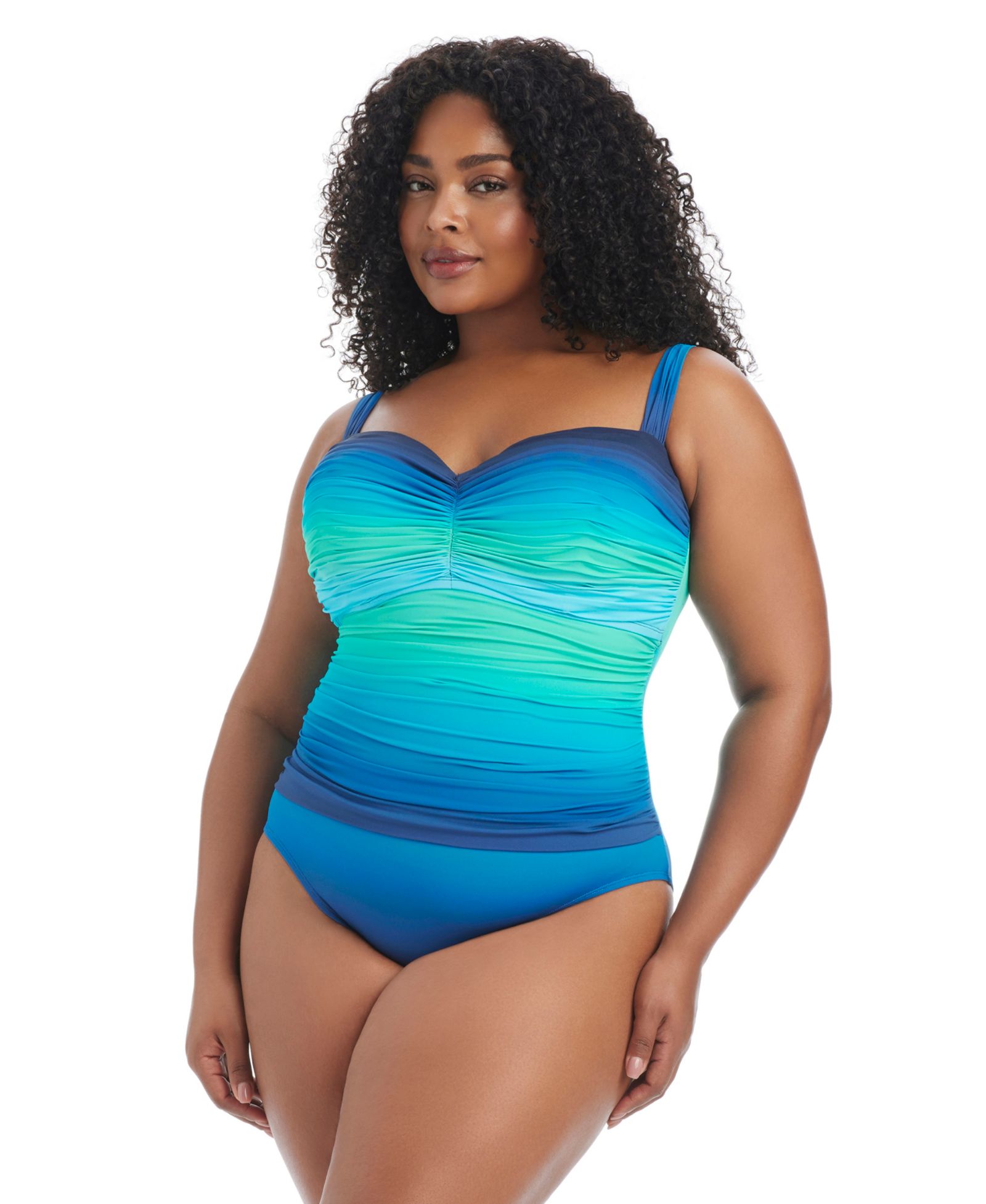 Bleu by Rod Beattie Plus Size Desert Mirage Full Coverage One-Piece Swimsuit