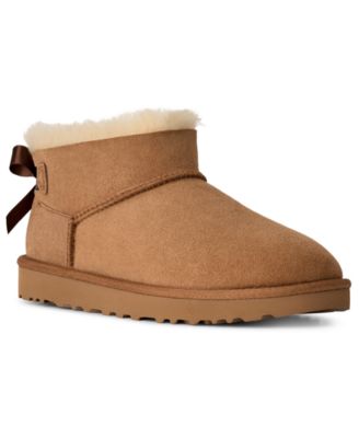 UGG® Women's Ultra Mini Bailey Bow Round Toe Booties