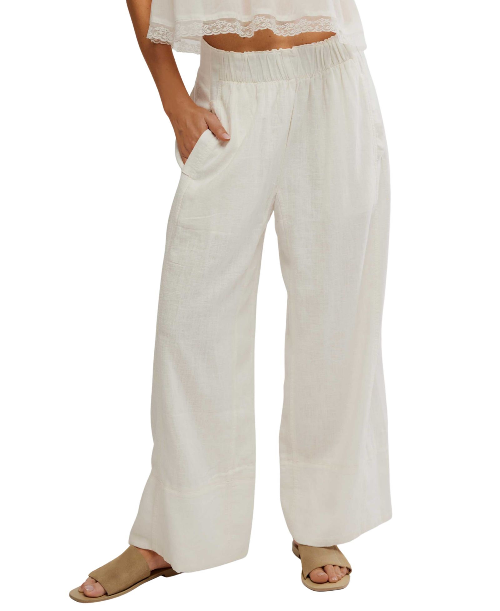 Free People Women's Mid-Rise Wide-Leg Pants