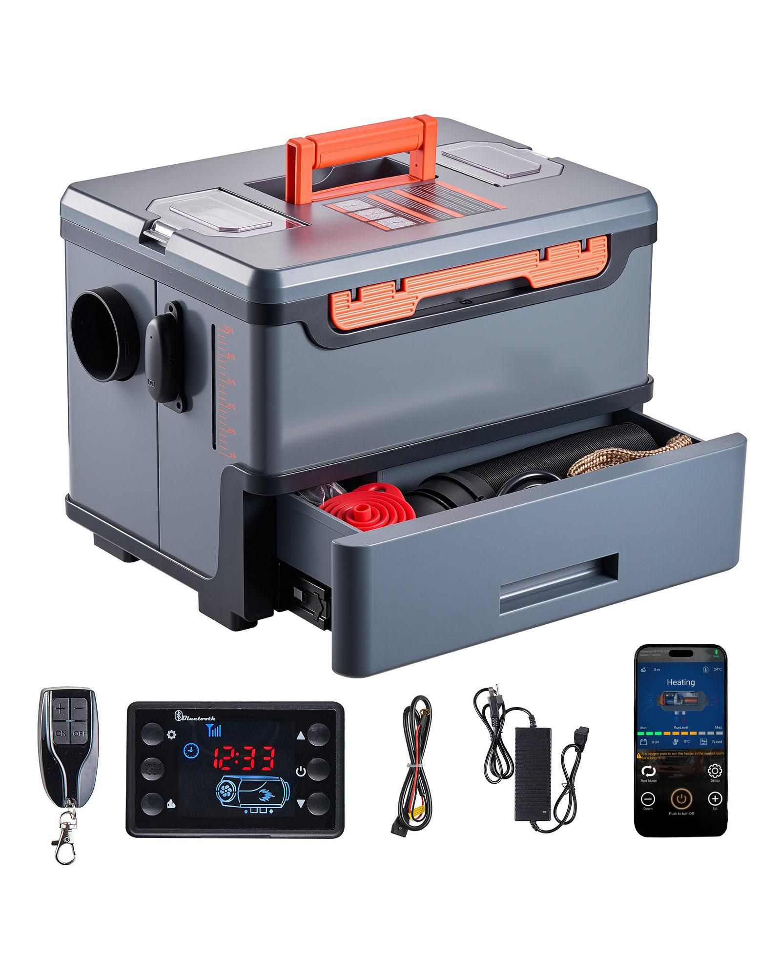 SUGFIT Diesel Heater 8KW 12V/24V Portable Air Heater with APP Remote 1.3 Gal Tank