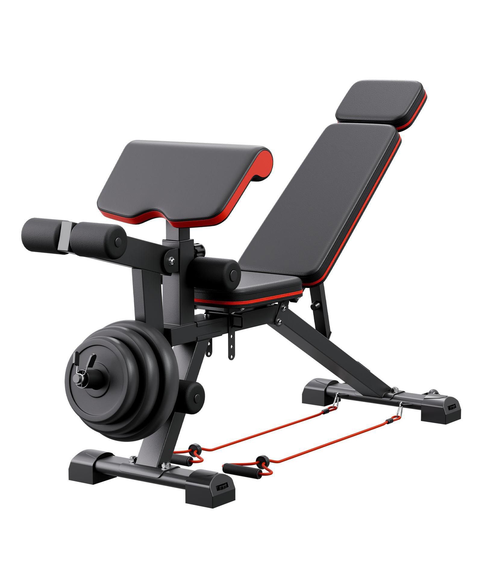 SUGFIT Adjustable Weight Bench 800 LB Capacity with Leg Extension and Preacher Pad