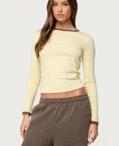 Женская футболка Edikted Zander Contrast Long Sleeve