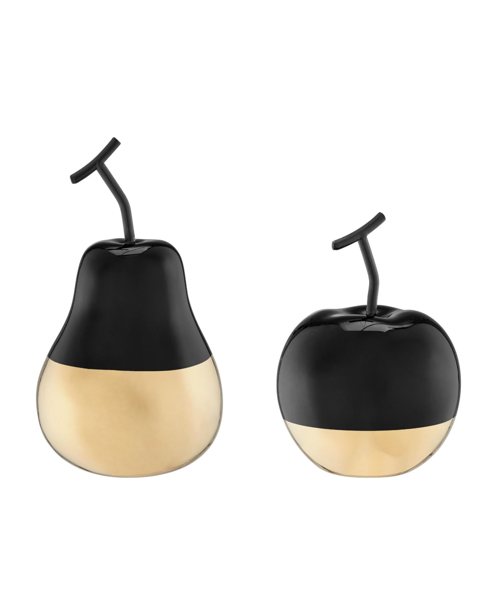 Набор из 2 керамических скульптур Danya B Vost Dipped Fruit - Black/Gold