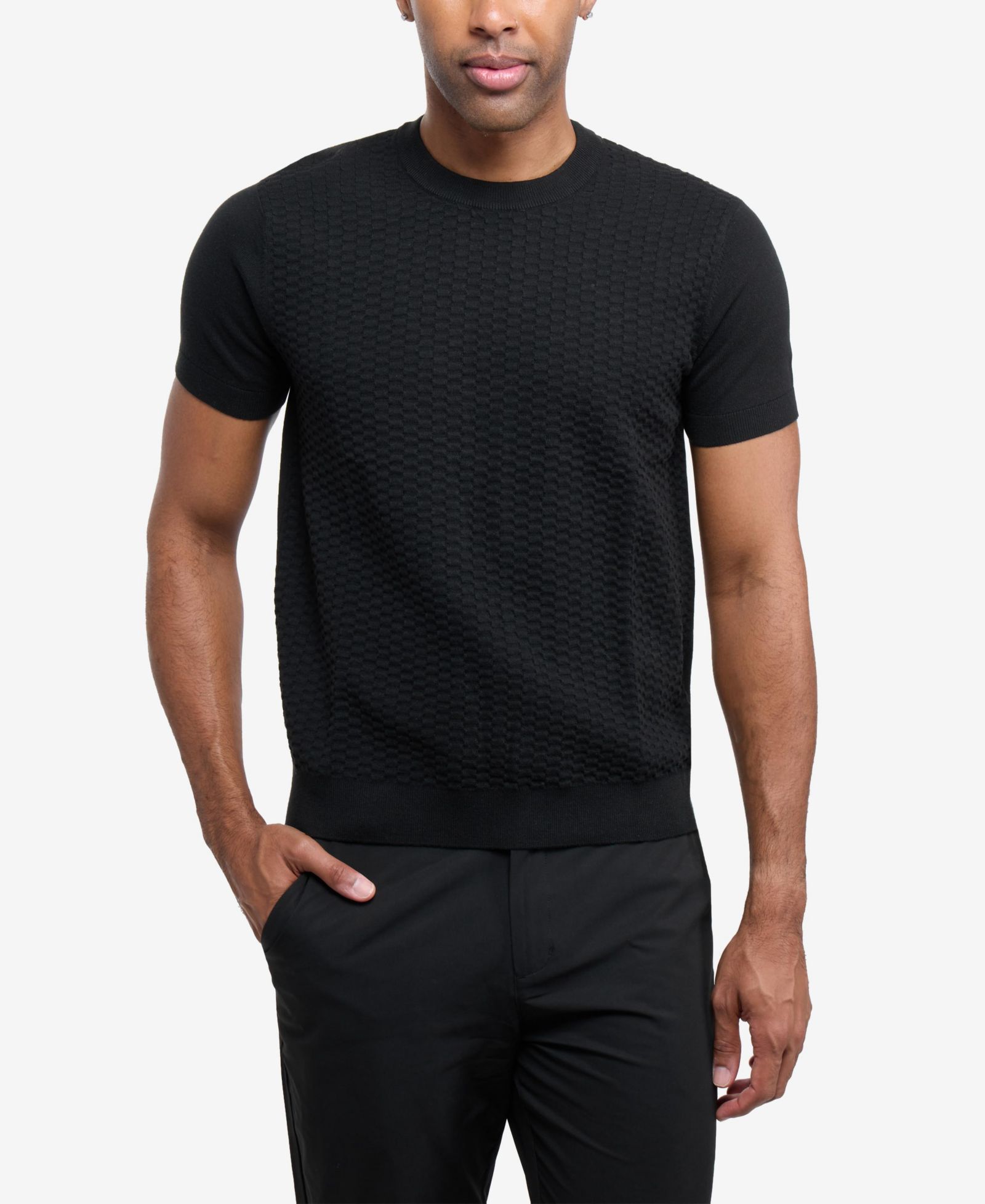 Мужской свитер X RAY Crew Rib Neck Checkered