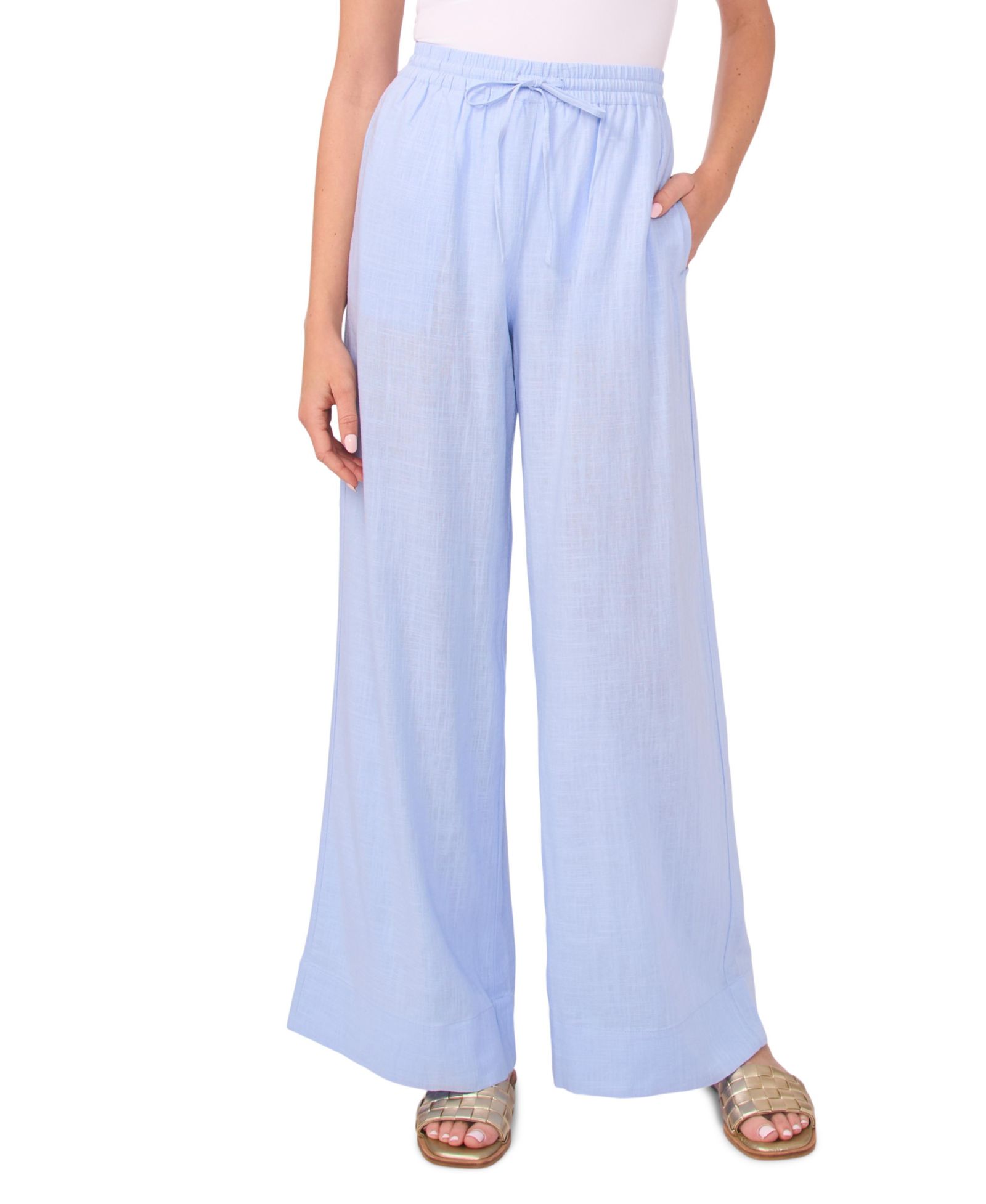 1.STATE Women's Wide Leg with Drawcord Casual Pants