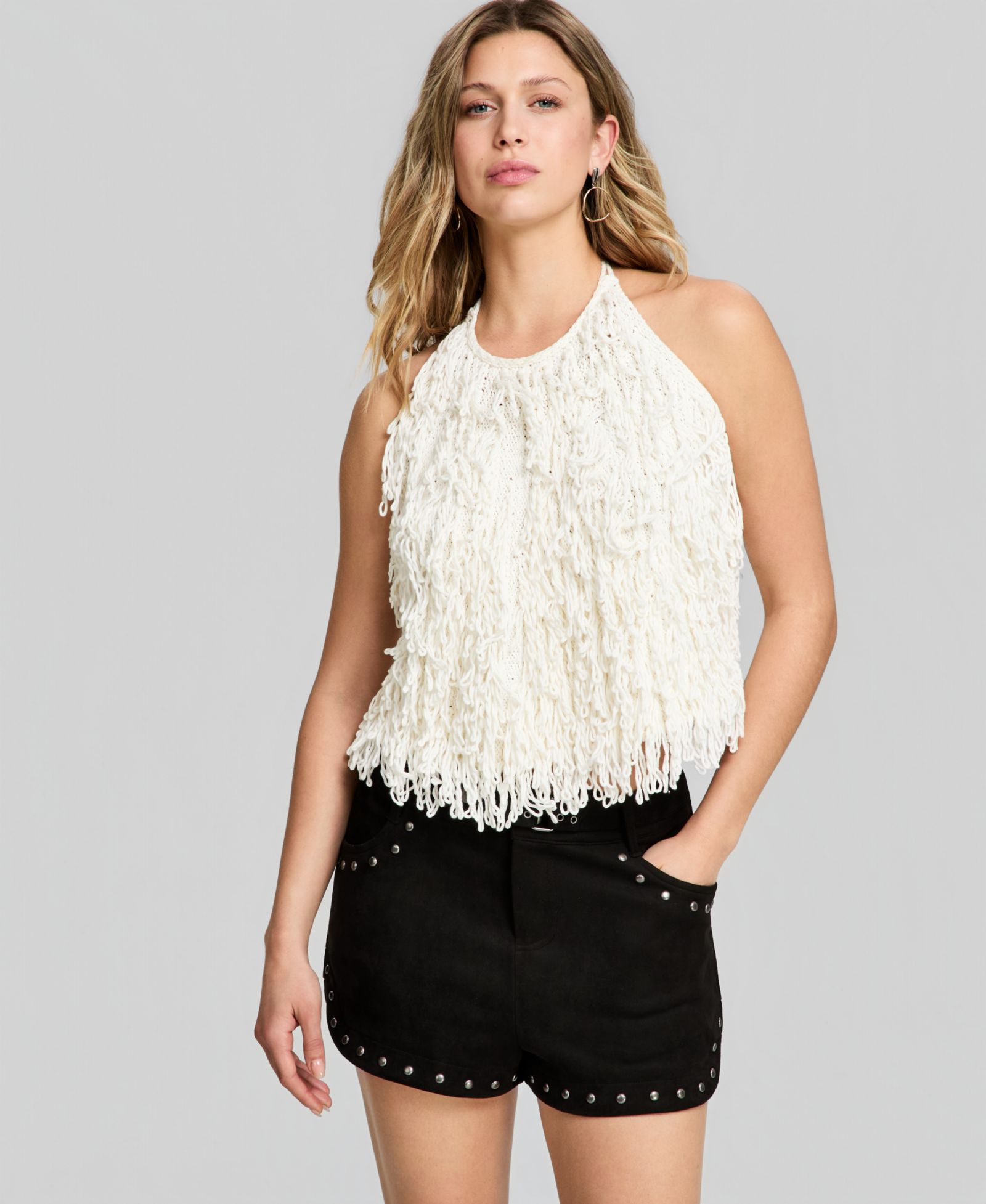Женский топ-майка And Now This Fringe Sweater