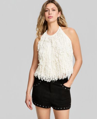 Женский топ-майка And Now This Fringe Sweater