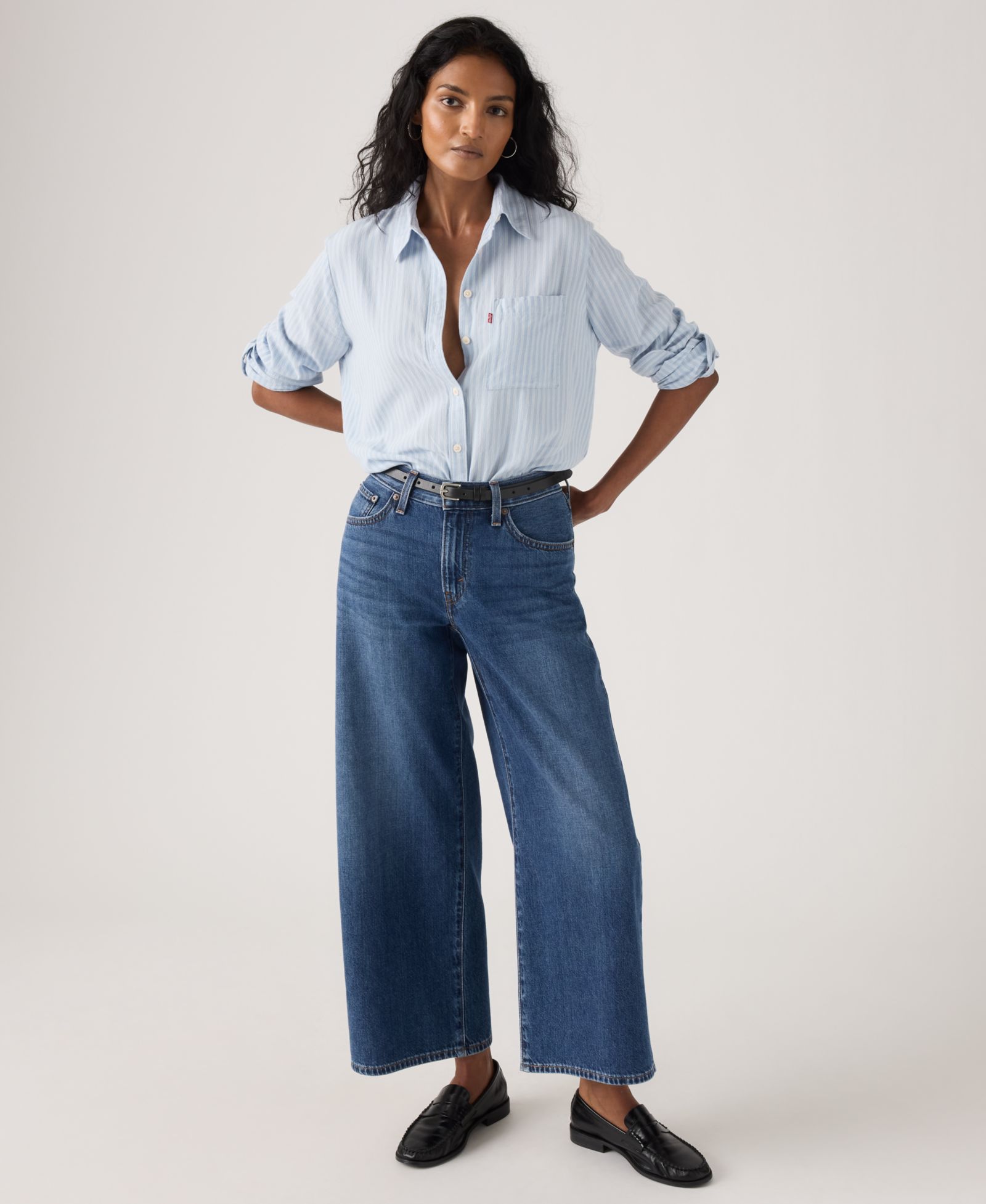 Levi's Women's Middy Wide-Leg Ankle Jeans