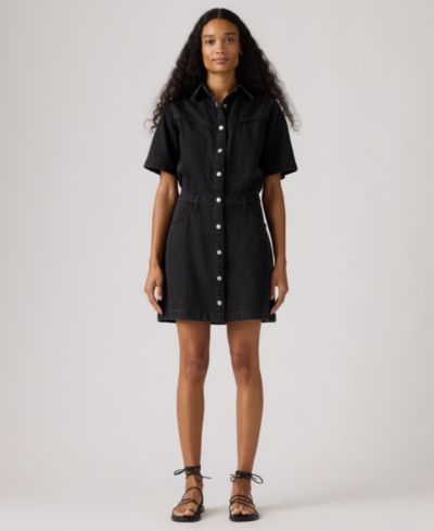 Levi's® Premium Women's Logan Short-Sleeve Logan Western Denim Dress