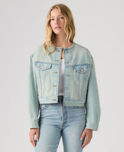 Levi's Women's Collarless Shrunken Trucker Jacket