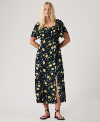 Levi's® Premium Women's Amara Column Flutter-Sleeve Midi Dress