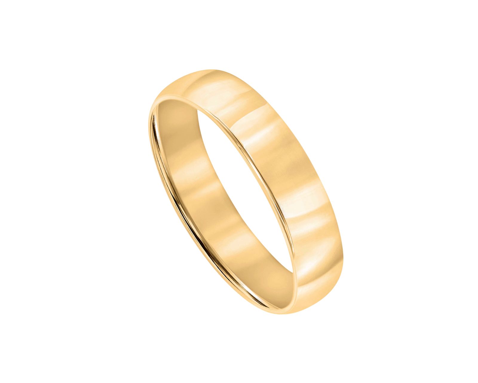 Macy's Men's Low Dome Wedding Band Ring in 10k Yellow or White Gold