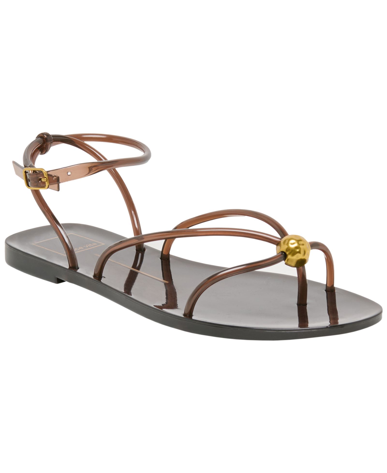 Женские сандалии Dolce Vita Kenley Vinyl Strappy Jewelry Stud Flat