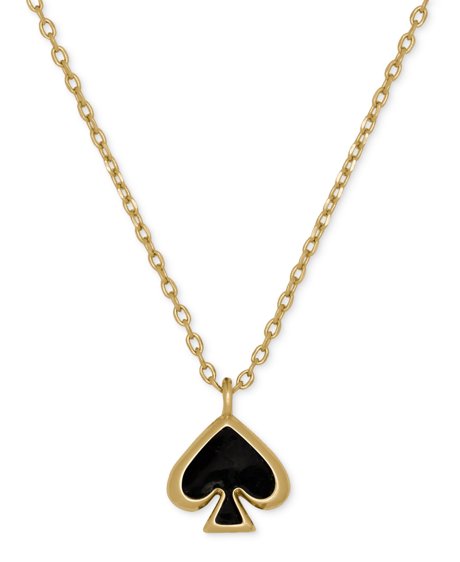 kate spade new york золотистый латунный кулон с эмалью spade mini