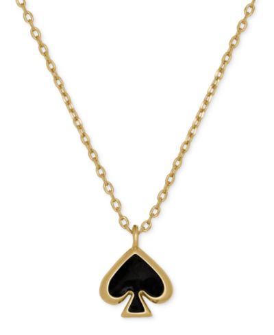 kate spade new york золотистый латунный кулон с эмалью spade mini