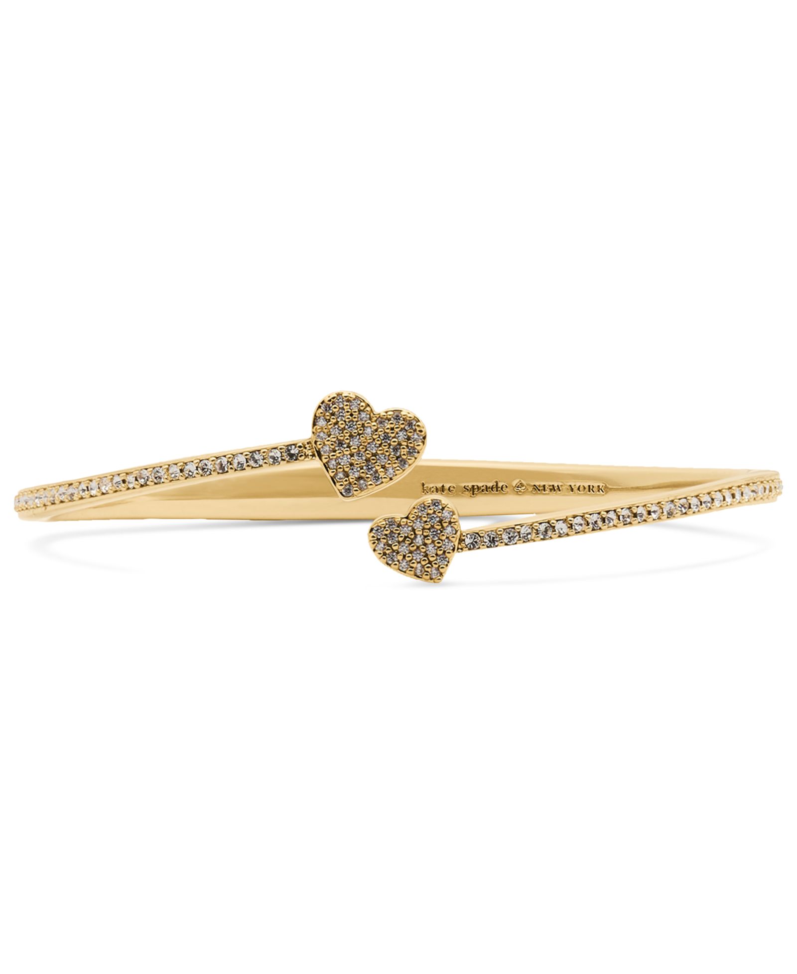 kate spade new york браслет с сердечком из фианитов cubic zirconia pave