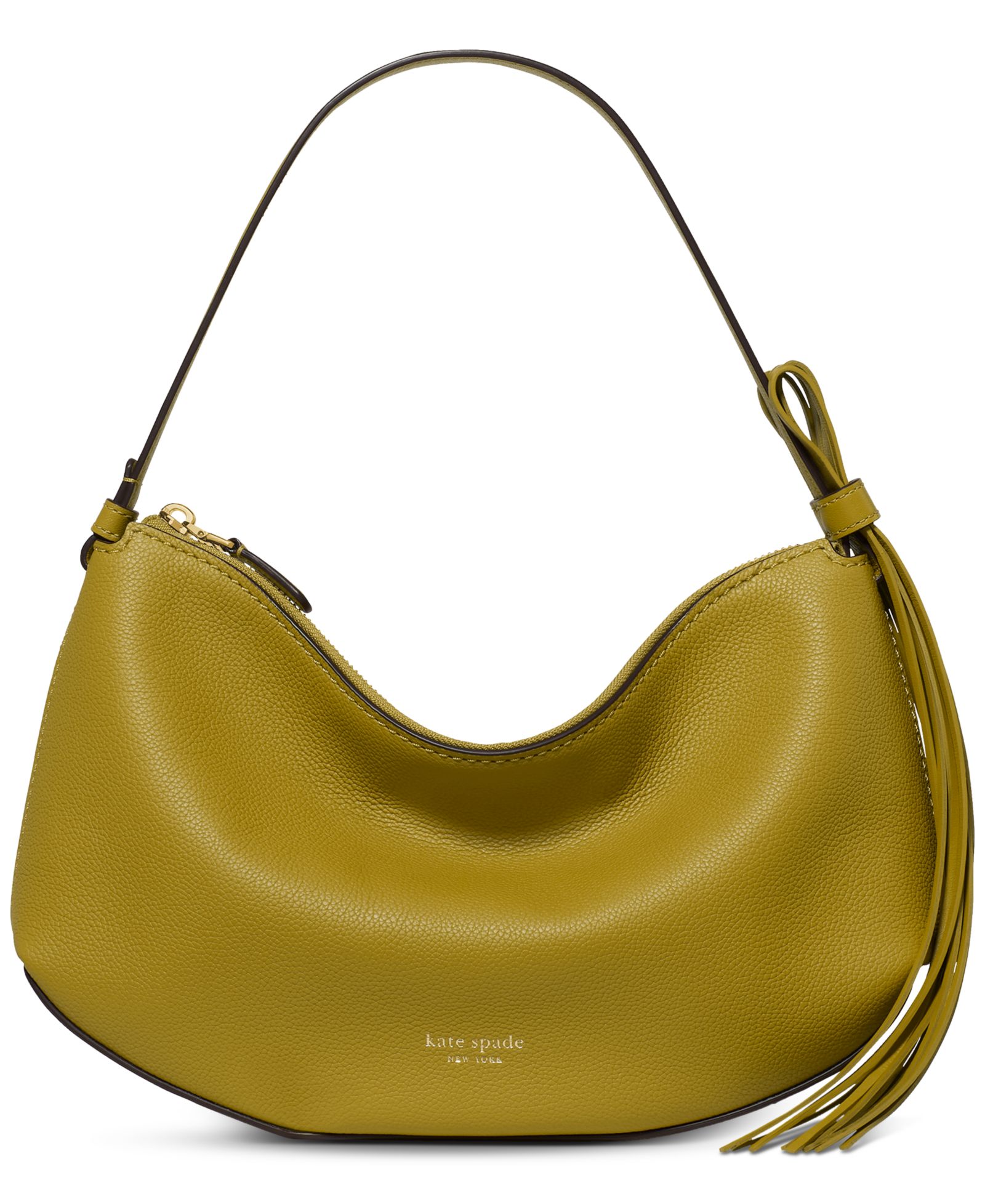 kate spade new york Loop Fringe Strap Pebbled Leather Medium Shoulder Bag